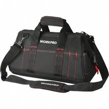 - Bolsa de almacenamiento de herramientas de boca ancha de 40,6 con base de goma a prueba de agua, W081022A, 16 pulgadas, color negro - Bolsa de almacenamiento - Ver 1