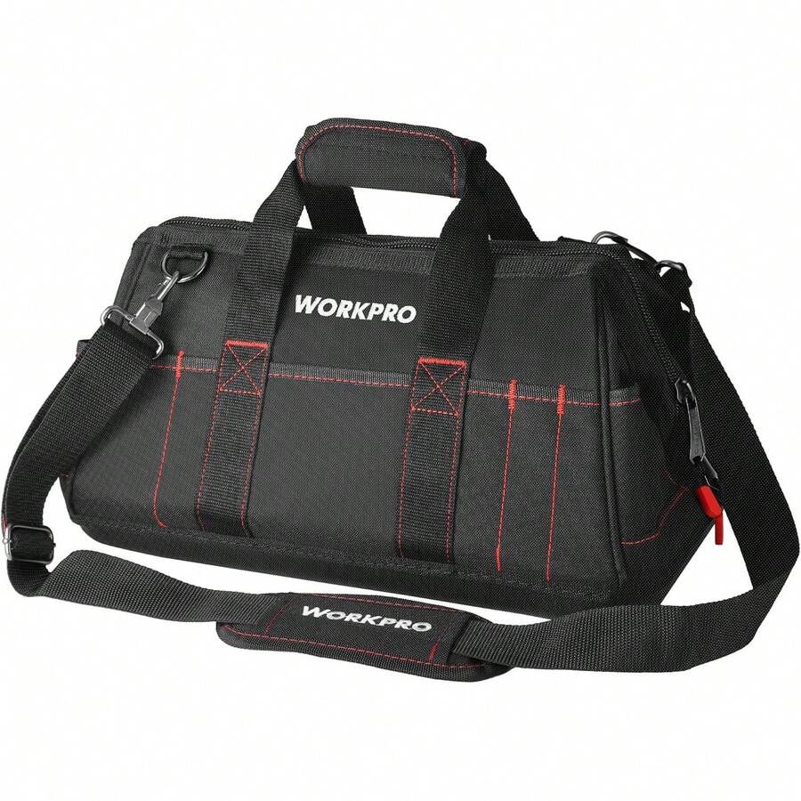 - Bolsa de almacenamiento de herramientas de boca ancha de 40,6 con base de goma a prueba de agua, W081022A, 16 pulgadas, color negro - Bolsa de almacenamiento - Ver 1