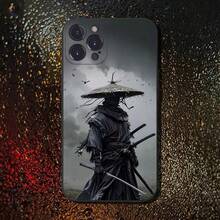 Custodia per telefono in silicone morbido nero compatibile con 16, 15, 14, 13, 12, 11 Plus, Pro Max, XS, X, XR, SE, Mini, 8, 7, con motivo Bushido samurai giapponese. Compatibile anche con 17 Pro Max, 17 Pro e 17. - Z2 - Visualizzare 12
