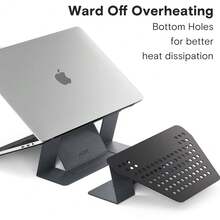Laptop Stand For Desk, Stick-On Computer Stand With Dual-Angle, Ergonomic Laptop Riser Holder For Travel, Foldable & Portable  Stand Fits 11.6inch-16inch Laptops, Starry Grey{Inchcolor_nameinch:InchStarryGreyinch,Inchsize_nameinch:InchAdhesiveVersion-Standardinch} - 星空灰 - 查看 4