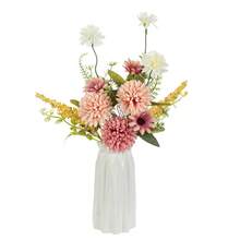 1/3/80件組人造菊花球絲綢花束，仿真植物，適用春季婚禮花瓶、居家餐廳臥室裝飾、母親節情人節節日生日派對用品、戶外花園裝飾 - 粉色 - 查看 7