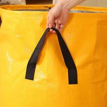1pc Heavy Duty Moving Bag With Sturdy Handles Drawstring Closure - Large Capacity Storage Bag With Foldable Space-Saving Design, Made Of High-Strength Plastic Material, Suitable For Moving, Travel, Storage, Dorm, Home Use - Great For Storing Clothes, Bedding, Household Items, Laptop Cases, Dorm Essentials, Easy To Carry, Reinforced Structure, Ideal For Packing And Frequent Travelers - Multicolor - View 5
