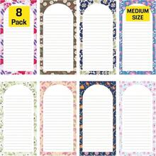 8 Magnetic Notepads U2013 Notepads For Grocery List, Shopping List, To-Do List, Reminders -Strong Magnetic Back- Memo Notepad With Realistic Fruit Designs | 25 Sheets Per Pad 75 X 35 Inch (8 Pack) - ColorC - View 1