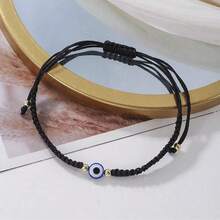 RINTOLER 1pc Minimalist Creative Eye Design Braided Couples Bracelet - ZJ11902-1 Piece Black Eye Bracelet - View 5