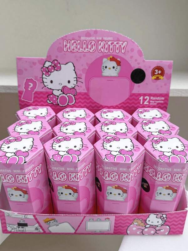 Sanrio Sanrio "Sanrio Hello Kitty Blind Box Mystery Figure Set - Cute Kawaii Collectible Mini Statue For Desk Decor, Anime Fans & Gifts (12 Styles Random, PVC Material) | Mystery Box I Kawaii Home Decor | Anime Lover Gift | Cute Office Desk Toy"