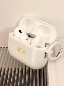 Vỏ bảo vệ tai nghe Bluetooth màu trơn Macaron mờ tối giản cá nhân hóa, màu be lì, thời trang đa năng, đi kèm 1 móc tai nghe, tên chữ cái tùy chỉnh, thích hợp cho ngày tựu trường, quà tặng ngày lễ tình nhân, quà tặng sinh nhật tuyệt vời, quà tặng ngày lễ, quà tặng cho anh ấy/cô ấy, quà tặng cá nhân hóa, Etsy/Sản phẩm tùy chỉnh, quà tặng tùy chỉnh cho vợ/chồng, quà tặng kỷ niệm, quà tặng cưới, quà tặng cá nhân hóa cho cha mẹ - trắng - Xem 4