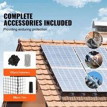 6 Inch X 100ft Solar Panel Bird Guard, Critter Guard Roll Kit With 100pcs Aluminum Alloy Fasteners, Solar Panel Guard With Rust-Proof PVC Coating, 1/2 Inch Wire Roll Mesh - Black - View 4