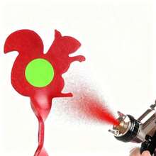 1个5.5英寸金属枪靶，厚度3毫米，360°旋转，树插式靶，稳定耐用，易于安装，红绿双色射击练习系统，松鼠和兔子图案，适用于狩猎、气枪、射箭和弹弓射击练习，独特的圣诞节、感恩节和新年礼物 - 彩色 - 查看 3