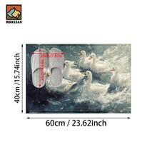 1 Stück süßer Enten Muster rutschfeste Fußmatte, Super Faser rutschfeste Fußmatte, geeignet für Festivalparty Dekoration, Küche, Badezimmer, Esszimmer, Schlafzimmer, kann als Geschenk gegeben werden