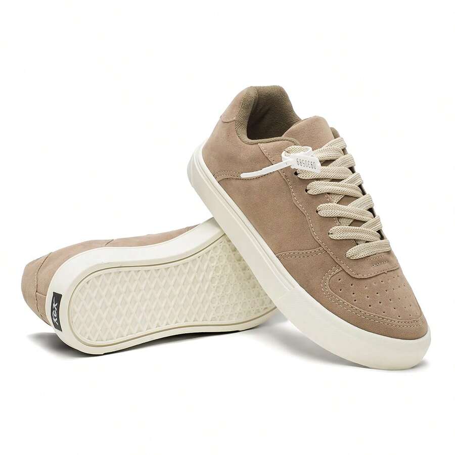 Comfortable Unisex Sneakers With A Classic And Versatile Design For Any Occasion. Immediate Shipping. - Màu be - Xem 1