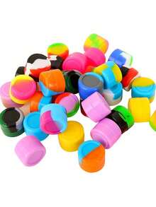 1/5/10pcs Silicone Mini Storage Jars With Lids - 0.07oz, Perfect For Storing Cosmetic Samples, Travel Size Cosmetic Jars, Can Be Used For Storing Creams, Lotions And Cosmetic Samples (Random Color/Style) - Multicolor - View 13