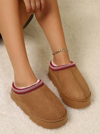 Women's Low Top Indoor Comfy Slippers Winter Warm Shoes