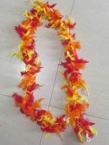 1 件约 79 英寸长的纯色天然羽毛围巾/围巾，适合表演、婚礼、生日派对、晚会约会、圣诞舞会、服装装饰（火鸡羽毛可能会略微脱落）