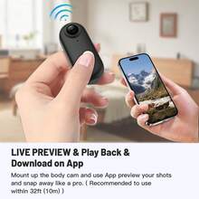 4K HD Action Camera, Mini Camera, Thumb-Wearable Camera, 128GB Full HD Card, Hands-Free Recording, Wearable High-End Portable Camcorder, Can Be Installed Anywhere, Suitable For Cycling, Skiing, Outdoor Extreme Sports, Work, Travel, Walking Dogs (Black) - Multicolor - View 10