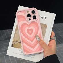 A Pink Rotating Heart-Shaped Phone Case Suitable For  Phones, Compatible With The  Personality Series, Featuring A Cute Design And Offering Good Protection.,Suitable For IPhone17 Air - 粉色 - 查看 5