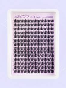 168 piezas Grupos de pestañas de hada estilo manga C Curl, mezcla de 8-16mm, pestañas naturales suaves y difuminadas para DIY, pestañas postizas individuales fáciles de usar y reutilizables para maquillaje diario - Multicolor - Ver 9