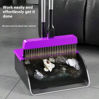 New Product Handheld Foldable Detachable Cleaning Combo Set, Includes Long Handle Broom And Dust Pan Set, Home Use