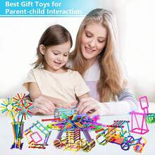 随机颜色和形状儿童积木套装，益智拼装玩具，创意连接套件，适合男孩女孩的过家家玩具