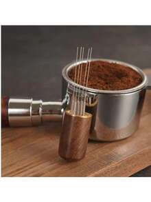 Coffee Needle Espresso Distribution Tool, Portable Wooden Handle Handheld Coffee Tamper, Suitable For Barista Accessories And Coffee Corner - Multicolor - View 6