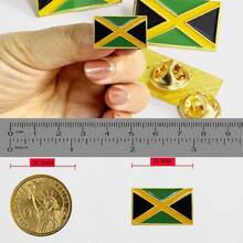 6/12/50/100 Pack-Jamaica Flag Pins Bulk -1 Metal Patriotic Jamaican Lapel Pins Badge Souvenir For Hat Bag Travel Gifts - 黑色 - 查看 5