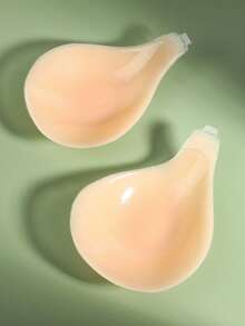 1 par de cinta adhesiva de silicona para levantar y dar soporte al busto de mujer de talla grande - Diseño de elevación y soporte, sujetador adhesivo de cobertura total, efecto de elevación natural, adhesivo cómodo, lavable a mano, adecuado para uso diario elegante y ocasiones especiales (sin partes metálicas visibles)