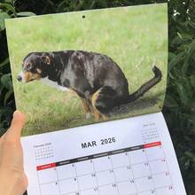 Kackendes Hund Kalender 2026 Großer Monatsplaner mit Platz für wichtige Notizen, witzige Geschenke für Zuhause Dekoration - Verschiedenfarbig - Übersicht 6