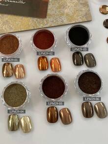 New Colorful Mirror Powder Nail Gel Powder For DIY Manicure, Suitable For Autumn/Winter