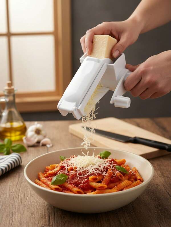 مبشرة جبن يدوية دوارة قطعة واحدة، مبشرة جبن مطبخية إبداعية، مبشرة جبن متعددة الوظائف