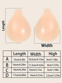 1对女士隐形硅胶胸罩肩带提拉夹 - 露背连衣裙增高器，舒适隐形，可手洗 - 杏色 - 查看 4