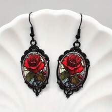European And American Fashion European And American Fashion European And American New Product Fashion Red Pattern Glass Pendant Necklace Suitable Daily Casual Holiday Party Wear, Fashion Women's Jewelry, Exquisite Holiday Suitable Daily Casual Holiday Party Wear, Fashion Women's Jewelry, Exquisite Holiday - 1 - 查看 5