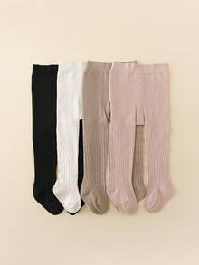 4双装儿童百搭连裤袜，适合婴幼儿日常穿着，四季皆宜