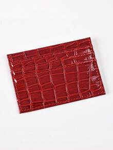 1pc Crocodile Patterned Pu Material Multi Slot Fashionable Card Bag, Wallet, Business Card Holder, Credit Card Bag, Mini Wallet, Card Bag. - Multicolor - View 12