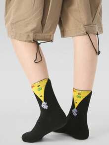 5 Pares de Meias Novas de Outono e Inverno para Meninos e Meninas, Meias de Menino Cartoon, Adequadas para Uso Diário - Multicolorido - Visão 3