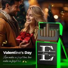 Customized Name And Letter Style 1 Piece Waterproof And Pressure-Resistant Large Capacity Magnetic Flip Cover Cigarette Case - Style a - View 6