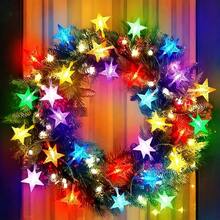 1 pieza Luces de cadena de 10/20/40/80 LED, luces de hadas y estrellas alimentadas por batería para dormitorio, fiesta, boda, festival, Año Nuevo, jardín, habitación de niños, carpa, ático, balcón, decoración interior