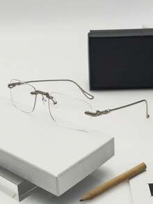 1pc Retro Minimalist Style Unisex Transparent Glasses, Suitable For Back To School, Daily Outdoor, Office Business, Filtering Harmful Light