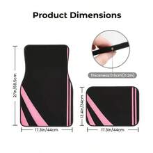 4pcs All-Weather Anti-Slip Polyester Car Floor Mats, Car Accessories, Car Protective Pads, Fit For Cars And SUVs - Perfect Holiday Gift For Everyone, Car Interior Accessories, Women Car Interior, Car Supplies - Multicolor - View 4