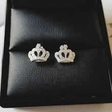 Creative Crown Earrings, Popular Accessories For Women - Bạc - Xem 2