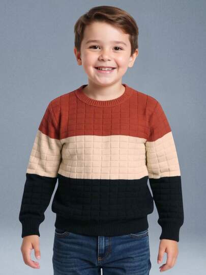 Blusa Suéter Tricô Infantil Menino Juvenil Inverno Quentinho 3 cores Casual Confortável