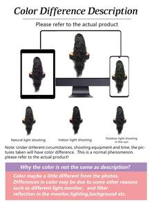 Long Ripple Waves Curly Drawstring Ponytail Synthetic Ponytails For Women Black Ponytail Clip In Hair Extensions For Daily ,Cosplay ,Party, Christmas, Halloween ,Hair Ccessory