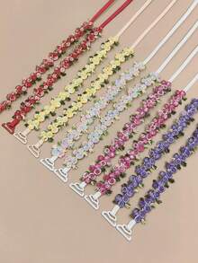 Embroidered Floral Cute & Sexy Bra Straps, Removable Bra Straps, Bra Accessory For Women - Multicolor - View 2