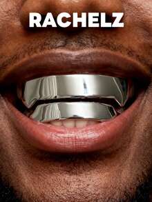 أغطية أسنان مصقولة ذات سطح ناعم بتصميم هندسي شبه منحرف لأسلوب الهيب هوب والسايبربانك للنساء والرجال، إكسسوارات مجوهرات للاستخدام اليومي والتنكري