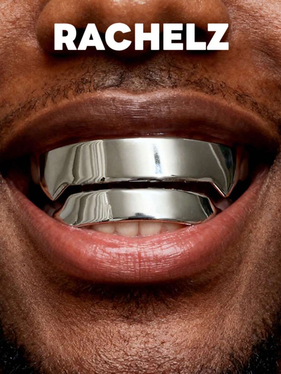 أغطية أسنان مصقولة ذات سطح ناعم بتصميم هندسي شبه منحرف لأسلوب الهيب هوب والسايبربانك للنساء والرجال، إكسسوارات مجوهرات للاستخدام اليومي والتنكري