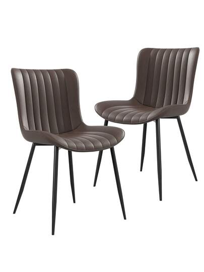 PU Living Room Chairs Brown, Blue, Set Of Moderne Art Leather Seats view 3