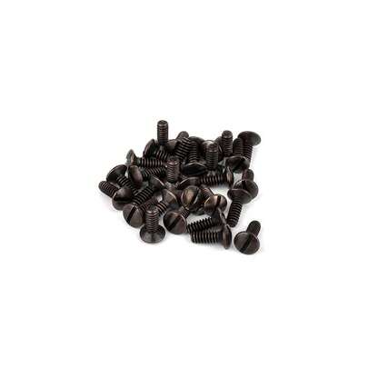 Henne Bery 3/8inch Long 6-32 Thread, Oval Head Milled Slot Replacement Wall Plate Screws, 30 Pack, Bronze{Inchsize_nameinch:Inch3/8\Inchinch,Inchcolor_nameinch:Inch30Packinch}