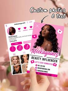 Custom 200/500/1000pcs Personalized Business Cards-11 Styles, Personalized Professional Work Cards, Suitable For Online Marketing And University Style, Beauty Salon, Hair Salon And Nail Art Business Cards,Exclusive Customized VIP Cards, Fashionable Office And Social Style Waterproof Surface Pattern Customization Customized Business Cards,Junior High School Students, Middle School Students, High School Senior High School Students, College Students, University Students, Freshman, Sophomore