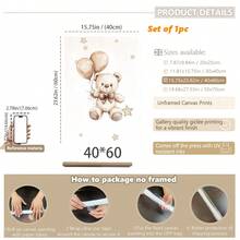 1 pieza, Arte de pared de lienzo, Decoración enmarcada para guardería, Pintura decorativa de oso de peluche. Características: Un oso de peluche sentado en una luna creciente, un oso de peluche sentado en una nube, un oso de peluche sosteniendo un globo. Ideal para: Decoración de habitación infantil, Decoración de guardería, Decoración de habitación de bebé, Decoración de jardín de infantes, Decoración de habitación de niño/niña, Decoración de sala de juegos