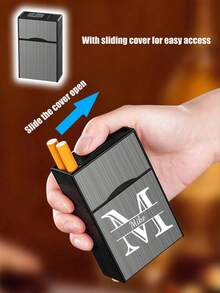 Customized Name And Letter Style 1 Piece Waterproof And Pressure-Resistant Large Capacity Magnetic Flip Cover Cigarette Case - Style a - View 8