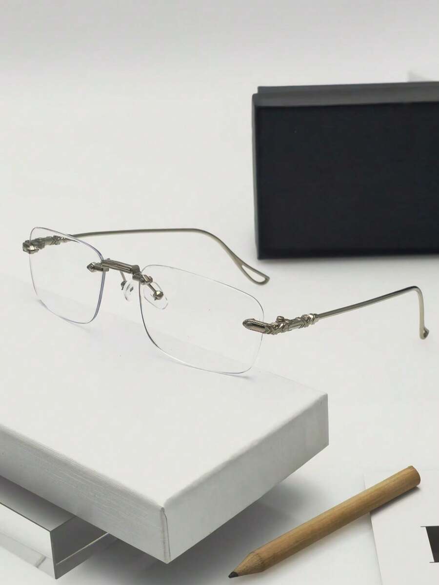 1pc Retro Minimalist Style Unisex Transparent Glasses, Suitable For Back To School, Daily Outdoor, Office Business, Filtering Harmful Light