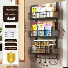 Multi-Functional Kitchen Storage Rack, Spice Organizer, Fridge Side Hanging Shelf, Multi-Layer Refrigerator Rack